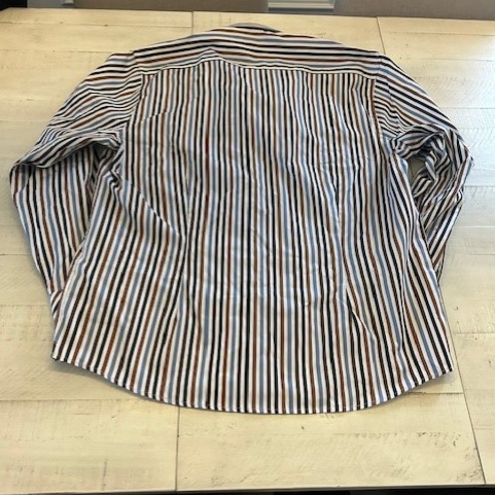 ORVIETO STRIPED SATEEN SHIRT - Picture 4 of 4